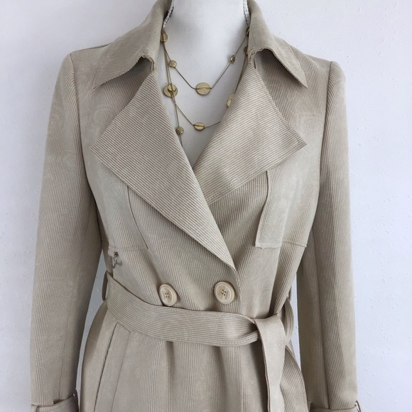 ASIAN MCKE. BE BLINDED WOMEN CREAM RIBBED COLLAR TIE BELT WRAP DRESS SZ XL - Picture 3 of 9